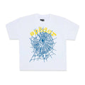 Sp5der OG Logo V2 White Blue Yellow Tee