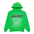 Sp5der Slime Green Rhinestone Punk V2 Hoodie